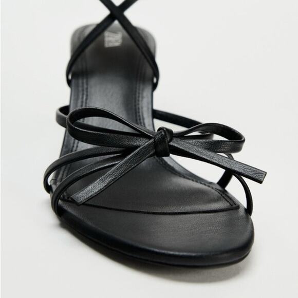 ZARA TIED HEELED SANDALS - Picture 8 of 8